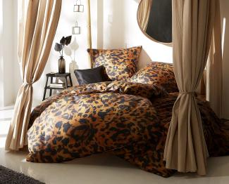 Mako Satin Bettwäsche Leopard 140x200 + 70x90