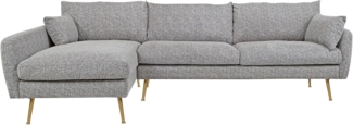 HTI-Living Ecksofa Ecksofa Antonius Webstoff Grau links, Stück 1 Teile, Polsterecke mit Kissen