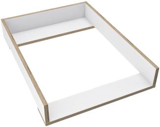 regalik Wickelaufsatz für Hemnes von IKEA, Wickeltischaufsatz für 50 cm Kommoden, Abnehmbar Wickelkommode aufsatz, Gerade Frontplatten, Weiß Superholz, 1 mm ABS-Material, 72x54 cm