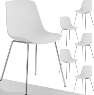 tectake Esszimmerstuhl Kunststoffstühle Mave, ergonomisch, Belastbarkeit 120 kg (Set, 6 St), Ergonomische Formgebung für hohen Sitzkomfort