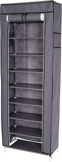 dibea Faltschrank schmal mit Vlieshülle 60 x 160 x 30 cm, grau