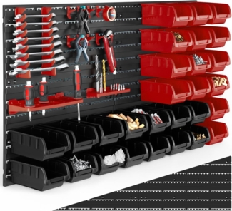 tectake Regal Kleinteilemagazin, pro Stück 1-tlg, 44-teilig, mit 2 Wandplatten