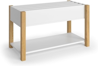 VitaliSpa® Bücherregal Malia, Weiß/Eiche, 80 x 46 cm