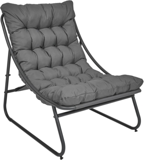 HOME DECO FACTORY, HDO0375, Ergonomischer anthrazitfarbener Outdoor-Sessel, modernes und Elegantes Design, optimaler Komfort, pflegeleicht, vielseitig für den Innen- und Außenbereich, 68 x 855 x 88 cm