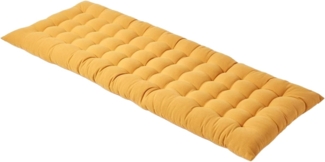 Homescapes Stuhlkissen 2er Bankauflage gelb 100% Baumwolle