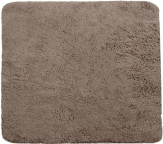 Brandsseller Badezimmerteppich 50x50 cm Badvorleger Badematte Badteppich quadratisch Chenille rutschfest saugstark maschinenwaschbar - Taupe