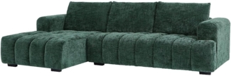 Vente-unique - Ecksofa - Ecke links - Strukturstoff - Grün - BENOLA