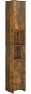 vidaXL Badezimmerschrank Räuchereiche 30x30x183,5 cm Holzwerkstoff 815108