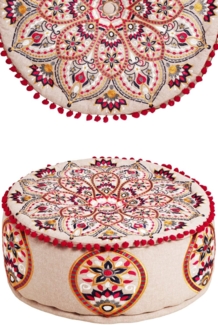 Marrakesch Orient & Mediterran Interior Pouf Arabisches Sitzpouf Azra, Sitzkissen, Bodenkissen, Handarbeit