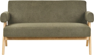 Sofa 2-Sitzer TAMRE Bouclé Grün Hellbraun