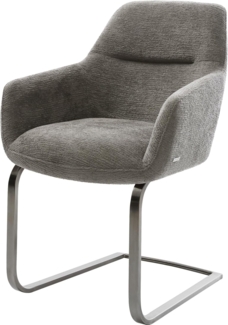 Freischwinger Pejo-Flex Bouclé Soft Schlamm Freischwinger flach Graphit Taschenfederkern