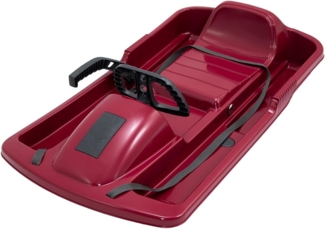 KHW | Lenkschlitten Snow Fox | Berry | 95 cm | TÜV-geprüft | inkl. Zugseil | ausgefeiltes Lenksystem | kälte- und lichtbeständiger Kunststoff | Made in Germany