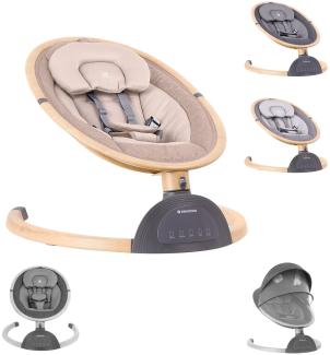 Kikkaboo Babywippe Ashlee elektrisch Schaukelfunktion Moskitonetz Fernbedienung beige