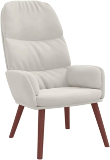 vidaXL Relaxsessel Cremeweiß Samt 4102619