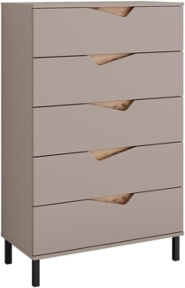 Kommode Marelle Greige/Artisan 76 x 120 cm mit 5 Schubladen Vicco