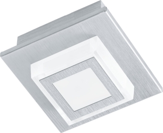 Eglo 94505 Wandleuchte/Deckenleuchte LED MASIANO alu-gebürstet, LED max. 1X3,3W L:11cm B:11cm H:5,5cm
