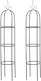 CLP Rosensäule Romantika,schwarz 2er Set