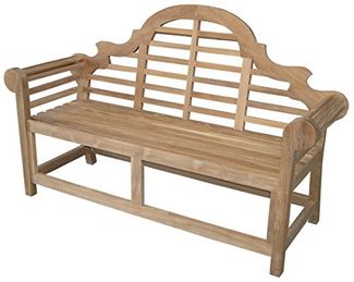 Premium Teak Gartenbank für 3 Personen Sitzbank Parkbank elegant Natur 167 cm
