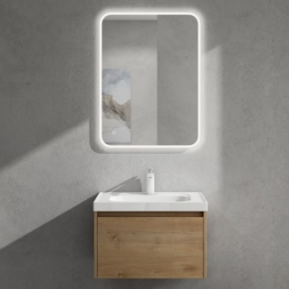 doporro Badmöbel-Set Badezimmermöbel Waschbecken-Unterschrank Waschbecken Salerno