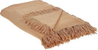 Tagesdecke YERBENT Baumwolle 200 x 220 cm Goldbraun