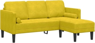 vidaXL Sofa Set Gelb 173 x 131 x 67 cm Samt 42001932