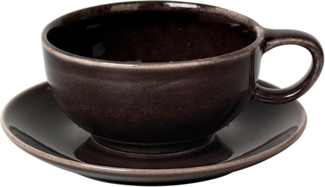 Broste Copenhagen NORDIC COAL Tasse mit Untertasse 0,25 l