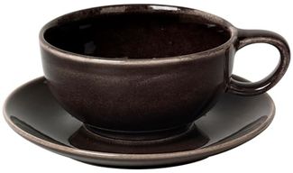 Broste Copenhagen NORDIC COAL Tasse mit Untertasse 0,25 l