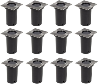vidaXL Outdoor Bodenleuchten 12 Stk. Quadratisch 160437