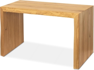 holz4home® Sitzbank Massivholzbank Eiche mit Baumkante I Echtholz Holzbank ohne Lehne, Minimalistisches Design