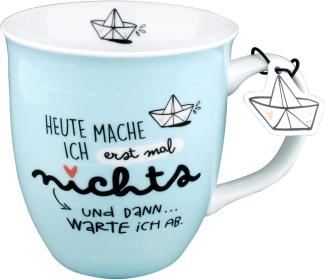 Tasse, maritim mit Spruch Heute mache ich erstmal nichts