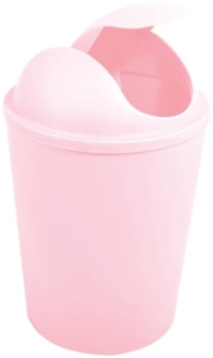 MSV Kosmetikeimer Abfalleimer Schwingdeckeleimer 5,5 Liter Kunststoff Pastellrosa