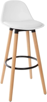 Barhocker, bequem, Weiß, Höhe 92 cm