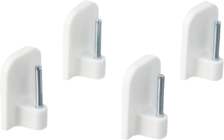 Gardinia Klebehaken weiß, 4 Stück