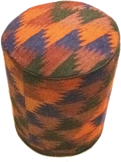Sonderform,XS / 80 cm Ø Rund & kleiner,Mehrfarbig,Patchwork,Schurwolle,Afghanistan