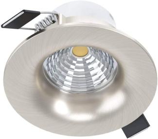 Eglo 98246 Hochvolt LED Einbauleuchte SALICETO nickel-matt 4000K rund Ø8,8cm H:4,2cm dimmbar