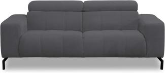 DOMO. Collection Cunelli Ecksofa, Sofa mit Rückenfunktion, Garnitur mit Relaxfunktion, anthrazit, 208 x 104 x 79 cm