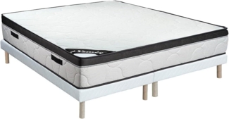 Vente-unique - Set aus Bettgestell + Schaumstoffmatratze - 180 x 200 cm - Stärke 30 cm - SOLAK von YSMÉE
