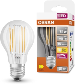 Osram LED-Lampe Standard Filament 9W/827 (75W) Clear Dimmable E27
