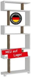 Bücherregal Blok Weiß Walnuss