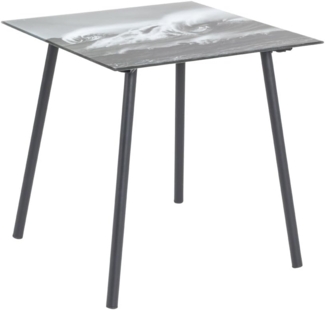 Beistelltisch Welle / Waves Square 40, Schwarz, 40 x 41 x 40 cm