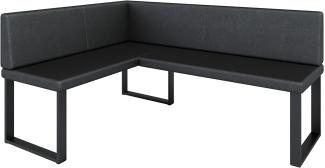 Eckbank Akiko Metal - Eckbankgruppe für Ihrem Esszimmer, Küche modern, Sitzecke, Essecke. Perfekt für Küche, Büro und Rezeption. Solide und Starke Verarbeitung. (Soft 11, 128x168cm Links)