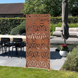 Trennwand Kilsturd Cortenstahl 180x90 cm Edelrost [casa. pro]