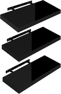 Woltu Wandregal, 3-tlg, Wandboard freischwebend Schweberegal Holz Board