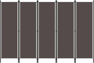vidaXL 5-tlg. Raumteiler Anthrazit 250x180 cm 320725