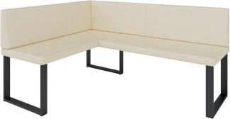 Eckbank Akiko Metal - Eckbankgruppe für Ihrem Esszimmer, Küche modern, Sitzecke, Essecke. Perfekt für Küche, Büro und Rezeption. Solide und Starke Verarbeitung. (Soft 18, 128x168 cm Links)