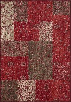 Kurzflor Teppich Kirie Rot Braun - 160x230x0,9cm