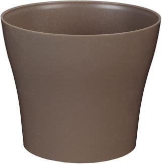 Greemotion Übertopf Tulipan ca. 15 cm, Blumentopf in Taupe, Pflanzkübel aus Kunststoff, Blumenkübel Rund für Innen & Außen, Pflanztopf Balkon & Terrasse, Pflanzgefäß Garten, Pflanzen-Zubehör