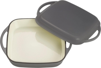 ECHTWERK Bräter Universalbräter und Pfanne 2-in-1 Set, Auflaufform mit Deckel, Emaille, Gusseisen, Emaille-Beschichtung, für Backöfen, Grill & Induktion