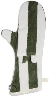 Jollein Stripe Terry Waschlappen Ears Leaf Green Grün