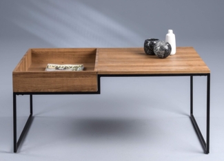 M2 Kollektion Benno Couchtisch/Sofatisch, Holzwerkstoff, braun, 105 x 45 x 66 cm